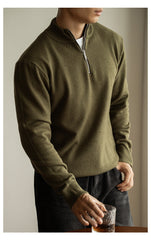 Half-Zip Textured Knit Jacket