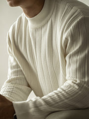 Mid Collar Knit Sweater