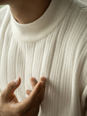 Mid Collar Knit Sweater