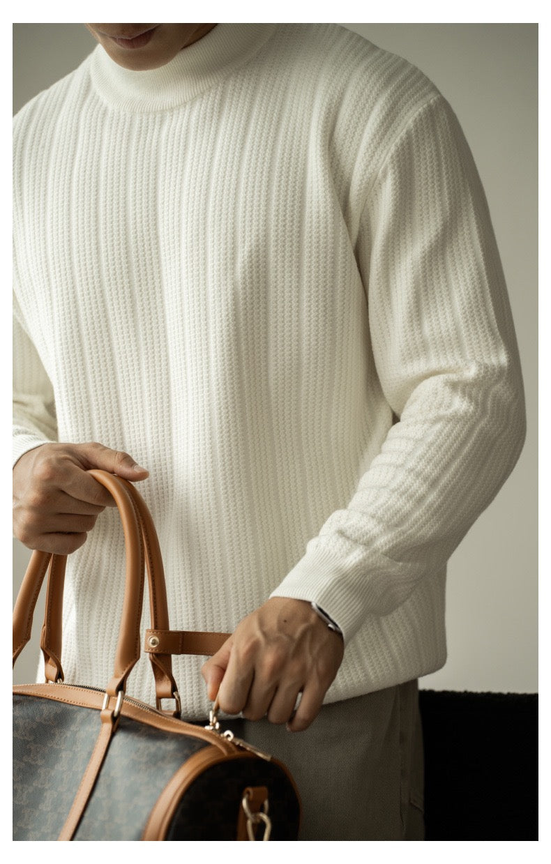 Mid Collar Knit Sweater